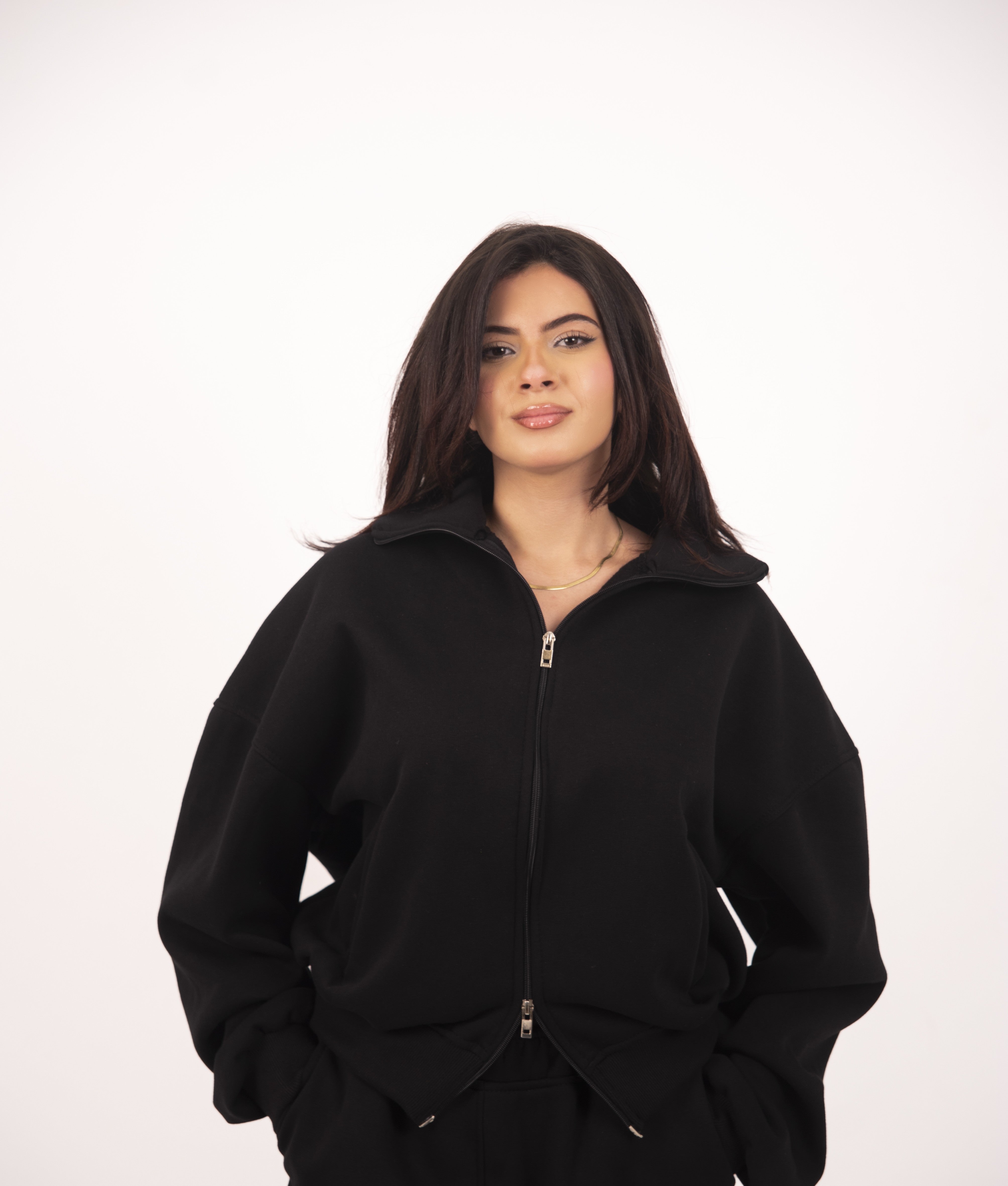 Double Zipper Sweat Shirt